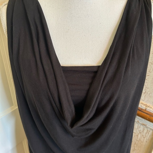 VENUS Black Cowl Neck Sleeveless Midi Dress - Picture 2 of 14